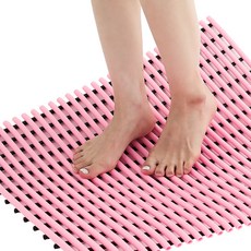 컴포리빙 욕실 미끄럼방지매트 점보 90 x 100 cm, 핑크, 1개