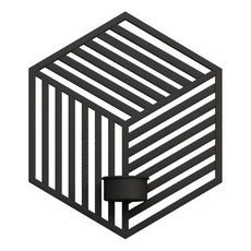 제이씨피 레트로 아이언 캔들 홀더 B, 블랙