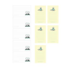 Design GomGom MY YOU插畫信紙組 S號 2款, 駕駛+摺紙, 5組