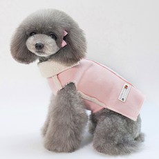 울 댕댕이는 패셔니스타 주인 따라 입는 강아지 무스탕, 핑크, 1개