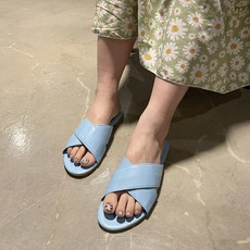 슈즈앤 여성용 꼬임 심플 슬리퍼 샌들 뮬 SN050