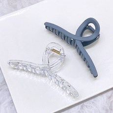 젤루나 빅사이즈 파스텔 꼬임 올림머리 헤어 집게핀 13cm LH-34 2종 세트