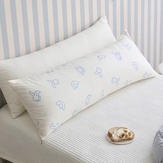 쉬즈홈 순면 바디필로우 일자형 솜포함, 버니즈 아이보리