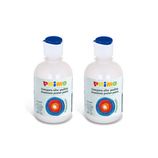 PRiMO 종이나라 템페라 물감 하양 2p, 300ml, 1색