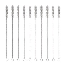 carry bottle Monster隨行杯用吸管清潔刷, 10個, 銀色