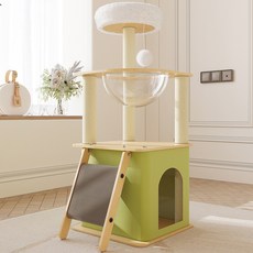 스크래쳐 캣타워 HHY25, 1개, 그린 + 베이지