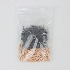 올고르 경첩 목재 나사 구멍 메꿈이 + 블랙피스 세트, 1세트