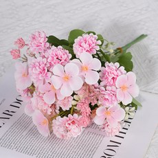 그린허그 러블리 수국 믹스 조화, 핑크, 2개