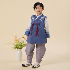 Baby Myeongju Sandeul 男童藍色韓服套裝