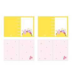 Care Bear 迷你 6 孔筆芯紙框便箋 2p + 瓷磚便箋 2p 套裝, 16張