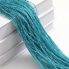 아티홈 반짝 모던 파티 실커튼 관통형, 아쿠아블루