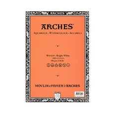 ARCHES 亮白水彩紙 A5 黃木 300g 10p, 1套