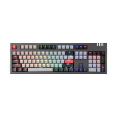 Abco Premium Kyle 光軸移動 LED 遊戲機械有線鍵盤, 深灰色, K660P, 青軸