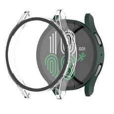 MOLAN CANO 智慧型手錶滿版錶框保護殼 2入, 透明，卡其色