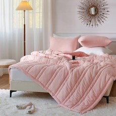 A-Plus 半超細纖維四季被, 粉紅色