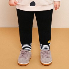 mollimelli 兒童New Kkakung撞色刷毛坑條內搭褲