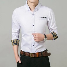 남성용 실기디스 슬림핏 플라워 셔츠 FC-2214347