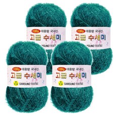 yarna 100g 대용량 고급수세미 뜨개실 4p + A인쇄도안 8종 세트, 145 토파즈, 1세트