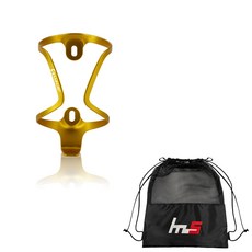 LUNJE 自行車水壺架 + 專屬小袋套組 CYYP-136-4PU, 1套, 金（搖籃）