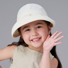 WHITE SANDS 女童空氣質感抓皺高頂巴拉斯遮陽帽