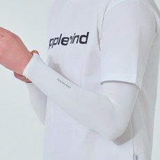 applerind 抗UV無縫線涼感運動袖套 2入, 1個, 白色