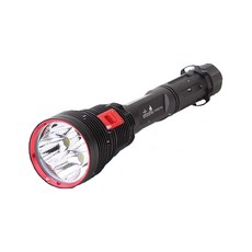 atataFire 防水手電筒 CREE XHP 70 AT 9018, 黑色的, 1個