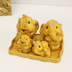 室內風水大象家庭裝飾品, 金色