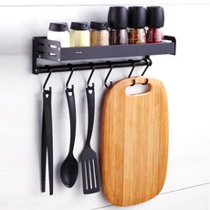 WANGEL 膠粘多用途衣架 40cm DJ-046ALX40-D, 黑色的, 1個