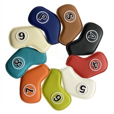 茶色系高爾夫球桿套 9件組, 混色