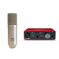 Focusrite Scarlett Solo 3rd Gen 音訊介面 + 電容式麥克風, MXL 2006, 單一顏色