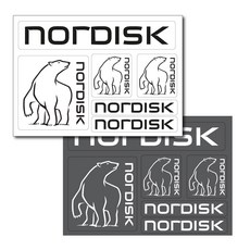 NORDISK 透明防水剪紙貼紙6種, 1套, 白色 黑色