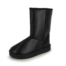 여성용 따뜻한 겨울 데일리 스타일 사는 가죽 어그 털부츠