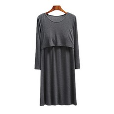 孕婦哺乳長袖連身裙