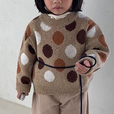 Neuel 兒童亞克力羊毛網眼長袖針織衫