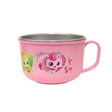 LE BARN 奇妙萌可印花防滑不鏽鋼手柄杯, 混色, 1入