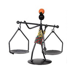 人形雕塑蠟燭架 燭台 D款 YT_RA286, 混合顏色