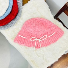 소리달 오델 리본 파스텔 발레코어룩 러블리 니트 모자