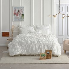 HEIRLOOM 100%純棉有機洋裝抓皺薄被墊套組