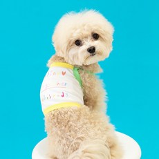 PETSLAND 寵物犬Candy Pop印花背心, 1個, 黃色