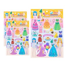 kumhong 女孩生日派對系列貼紙 3入, 混色