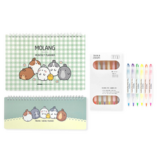 Molangi Planner 2 款 + Tucobi Perspective Highlighter 6 色套裝, 混合顏色