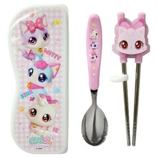 LE BARN 兒童用 許願貓 湯匙 + 雙手矯正筷 + 收納盒 套組, 1組, YP7008