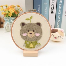 자수 DIY 패키지 세트 15.5 x 15.5 cm, TYPE4, 1세트