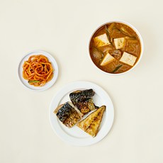 압구정 예향 한끼 차돌박이 청국장 400g +고등어구이 120g + 무생채 70g 세트 E, 590g, 1세트