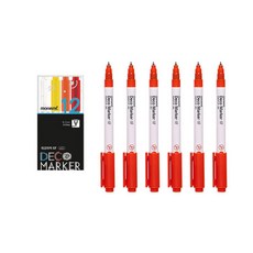 monAmi DECO MARKER XF 463 12色 A + 橘色 6支組, 1套