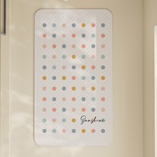 Daysoy 簡約設計吸附式浴室浴缸墊 70 x 40 cm, 1個, 01 淺色圓點