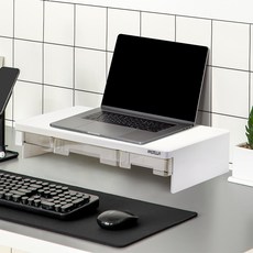 PASTELLA 모니터 받침대 서랍3 PMT-03, 화이트