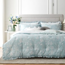 LAURA ASHLEY Genoa 60支精梳棉薄被, 藍色, 1個