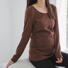 알로데 옆셔링 베이직 임부 티셔츠 06 라운드