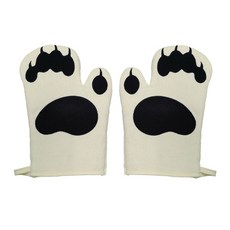 掛勾型動物腳掌廚房手套 H_RD_88, 白色的, 1個